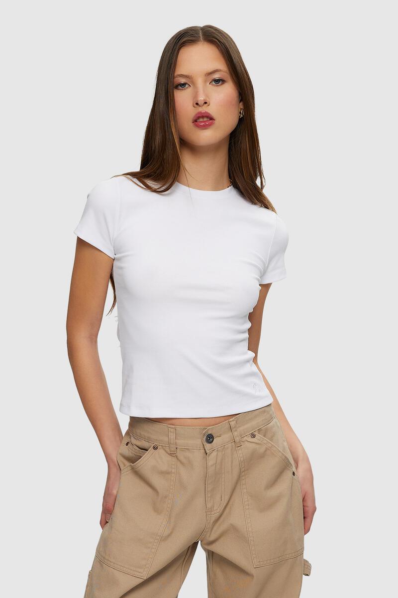 Kuwalla Micro Rib Tee in White