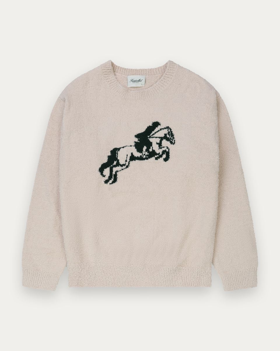 Kuwalla Equestrain Knit Crew In Cream