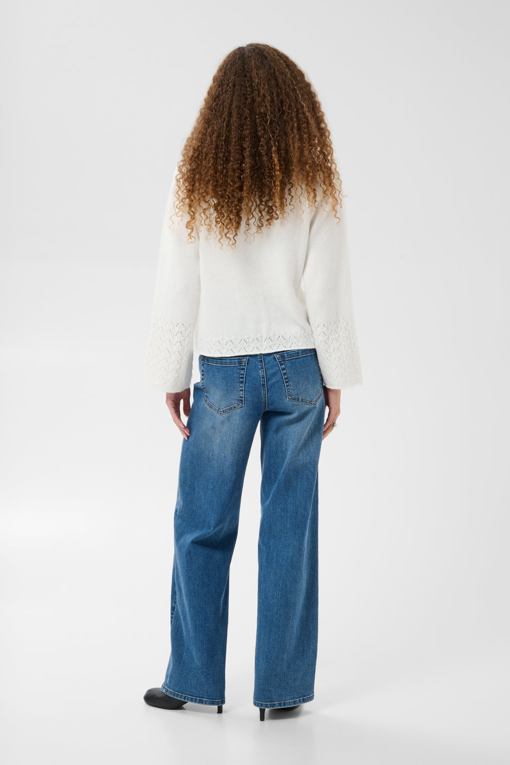 Kaffe Gro Pullover Knit In Chalk