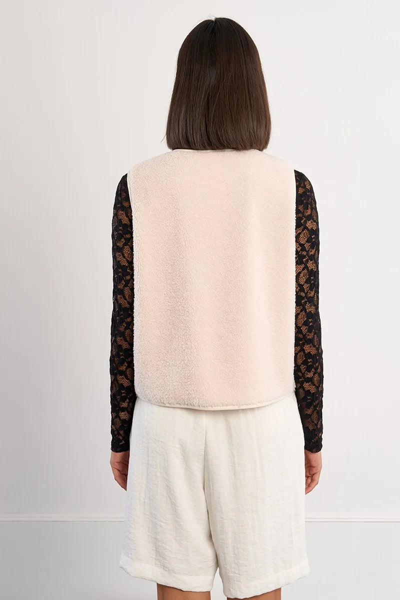Molly Bracken Vest In Ecru