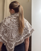 Cest Moi Triangle Scarf In Brown Paisley