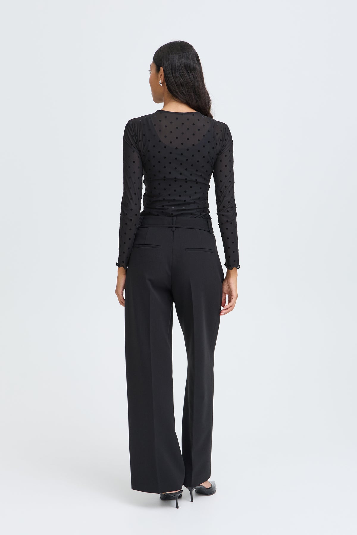 B.Young Shirley Dot Top In Black