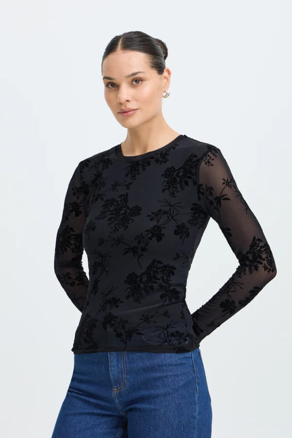B.Young Rimesha Top In Black
