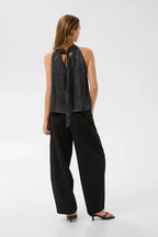 Kaffe Tara Top In Black/Grey