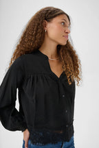 Kaffe Fine Shirt In Black