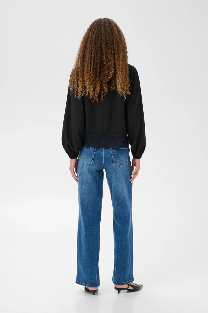 Kaffe Fine Shirt In Black