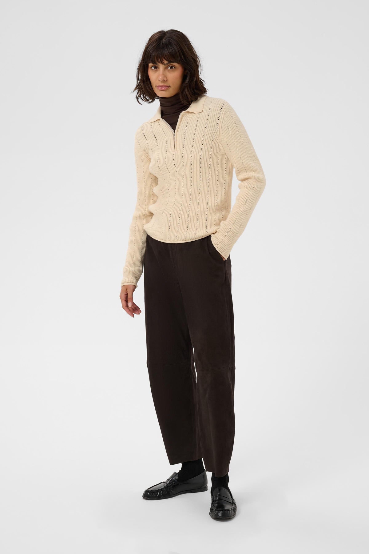Part Two Charley Pullover In Whitecap Grey