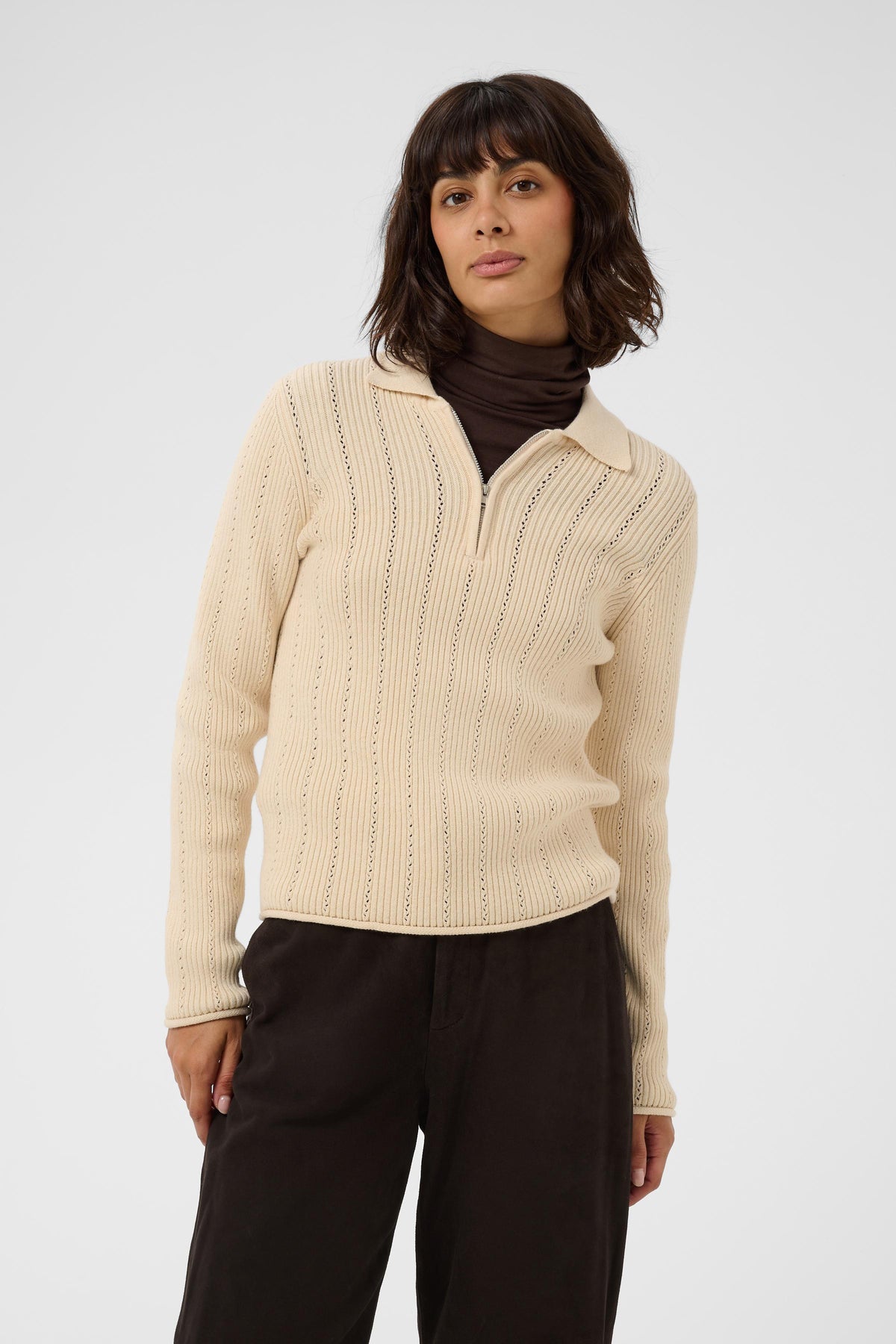 Part Two Charley Pullover In Whitecap Grey