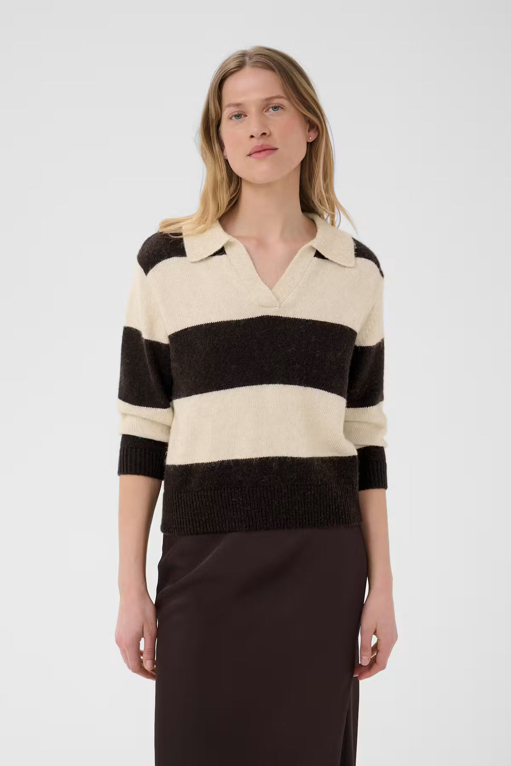 Part Two Charlott Pullover In Whitecap/Mole