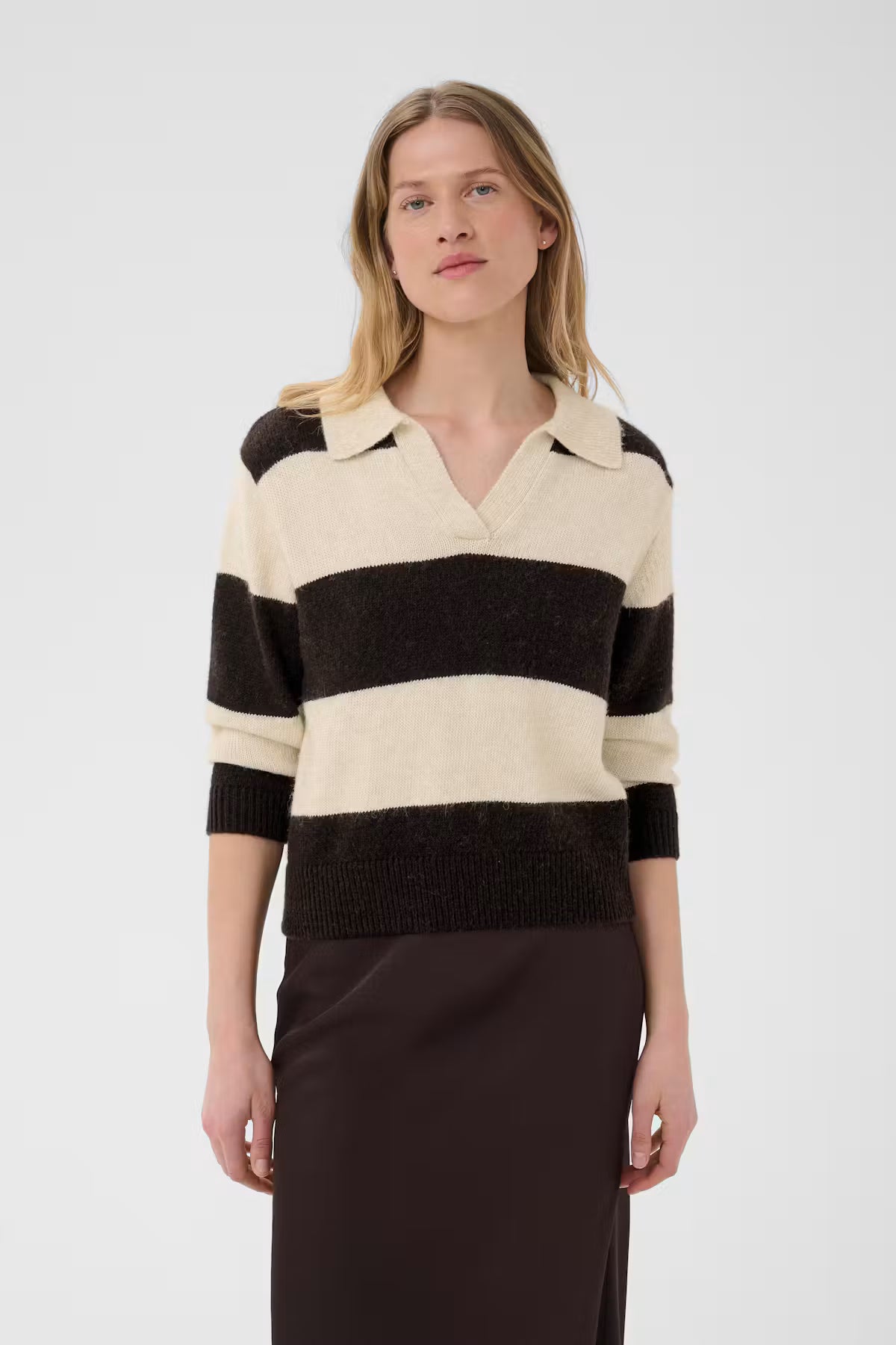 Part Two Charlott Pullover In Whitecap/Mole
