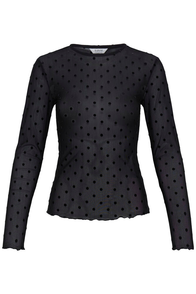 B.Young Shirley Dot Top In Black