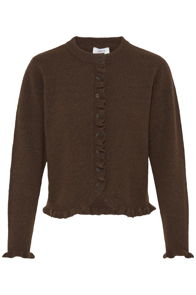 B.Young Ofira Frill Cardigan In Brown