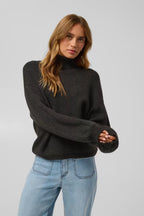 Kaffe Barbara Rollneck Pullover In Dark Grey