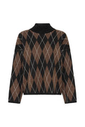 B.Young Okaja Sweater In Brown Agryle