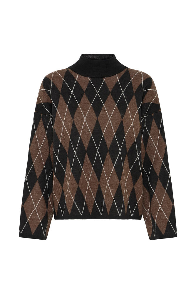 B.Young Okaja Sweater In Brown Agryle