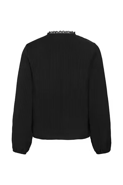Kaffe Sollie Blouse In Deep Black
