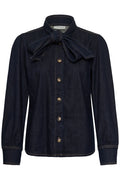 Kaffe Molly Denim Shirt In Raw Blue Denim