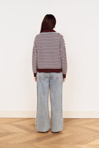 Mink Pink Sutton Stripe Sweater in Blue/Brown