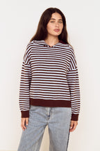 Mink Pink Sutton Stripe Sweater in Blue/Brown