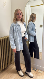 Z Supply Quilted Jacket in Washed Indigo