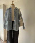 Z Supply Quilted Jacket in Washed Indigo