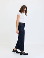 Daze Valley Girl High Rise Wide Ankle in Rinse