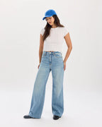 Daze Far Out High Rise Wide Leg in Fools Gold