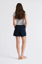 Daze Catalina High Rise Drawstring Short in Blue Mood