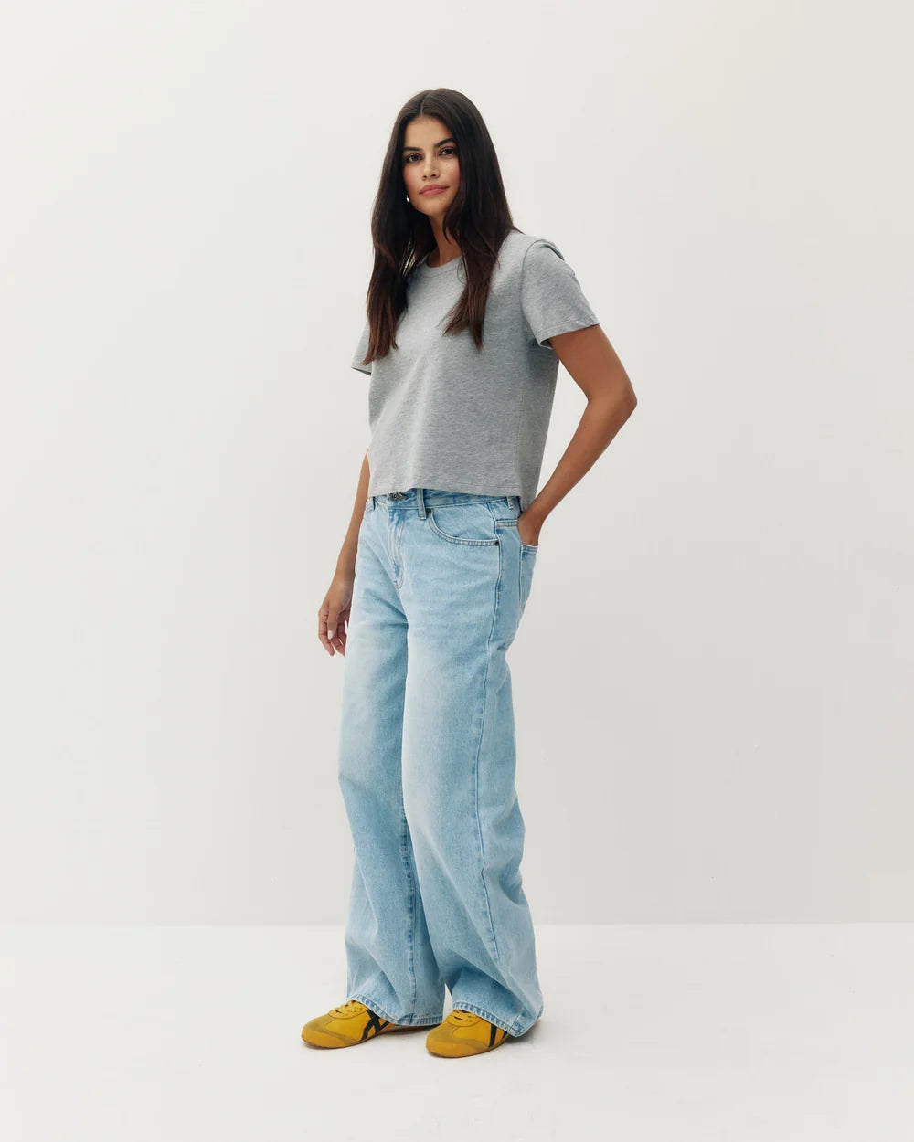 Kuwalla Solstice Ease Tee in Heather Grey