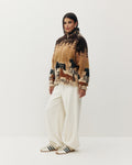 Kuwalla Printed Sherpa Jacket in Wild Horses