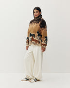 Kuwalla Printed Sherpa Jacket in Wild Horses