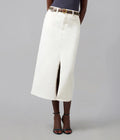 Lola Denim High Rise Harlston Skirt in Cream