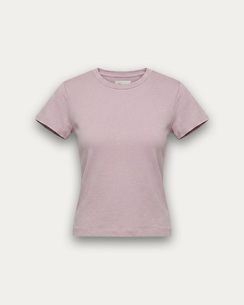 Kuwalla Micro Rib Tee in Blush