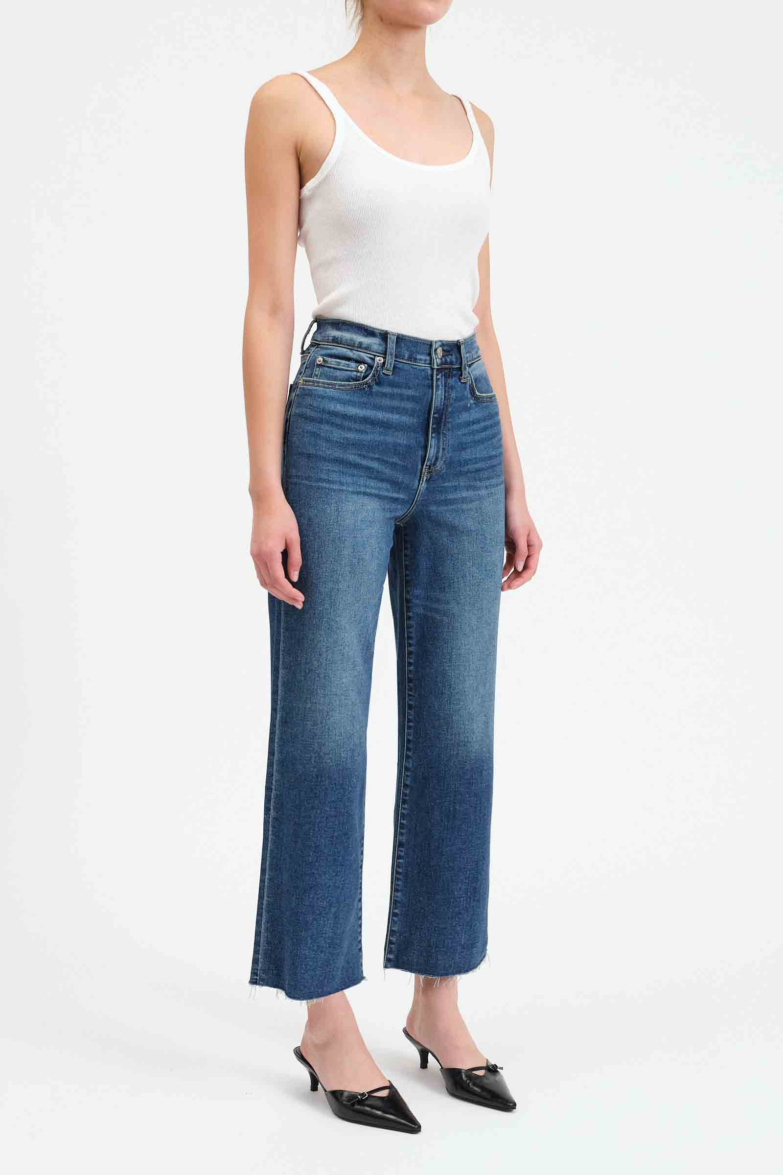 Daze Pleaser High Rise Wide Ankle in Uptown