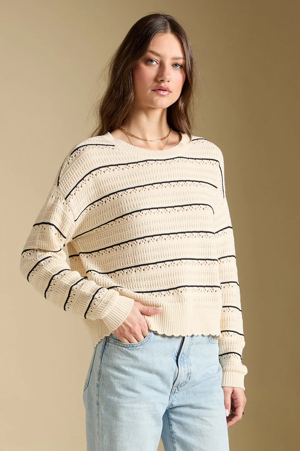 Saltwater Luxe Hadlee Sweater In Natural