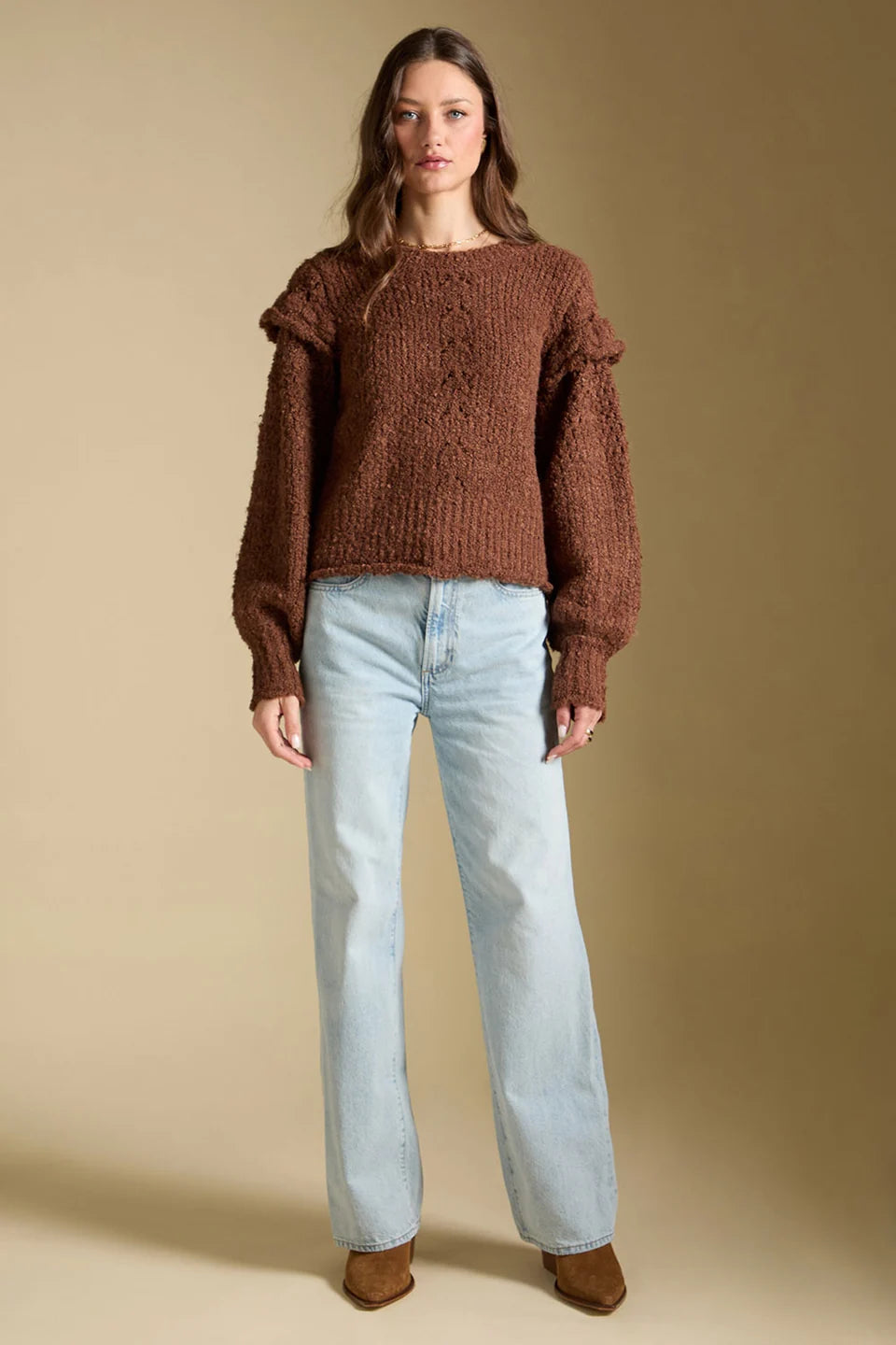 Saltwater Luxe Jeri Sweater In Chocolate