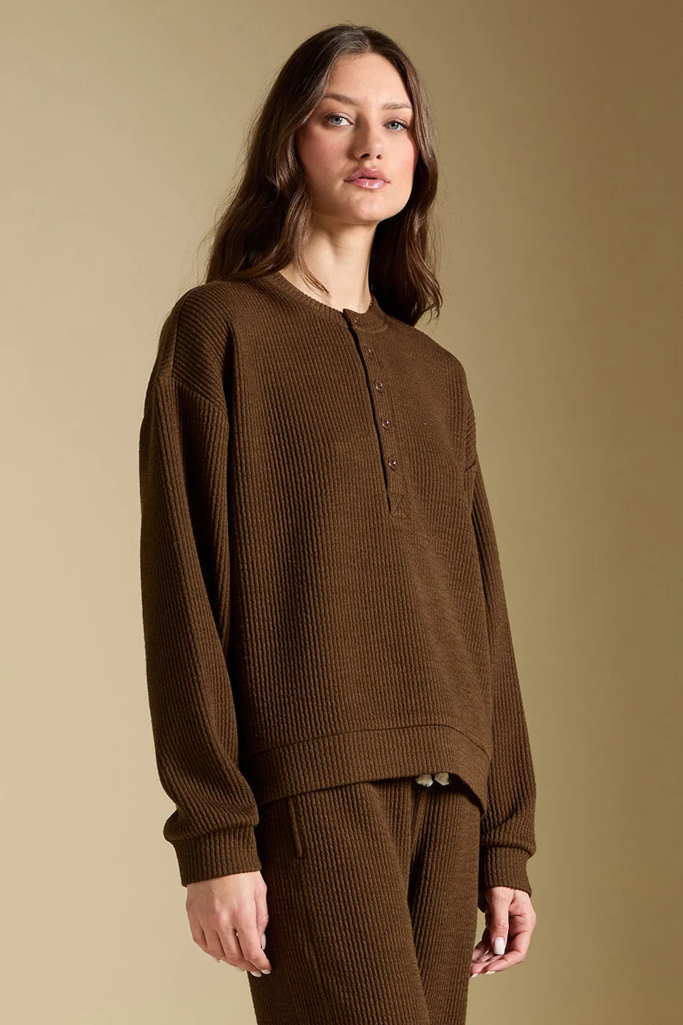 Saltwater Luxe Long Sleeve Pullover In Olive