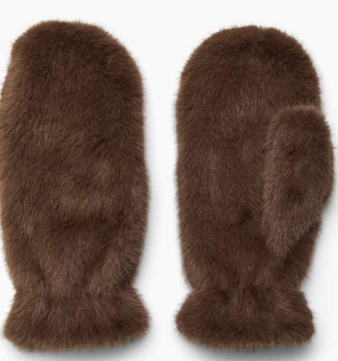 Vero Moda Mittens in Brown