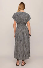Z Supply Sanna Floral Midi Dress in Eclipse
