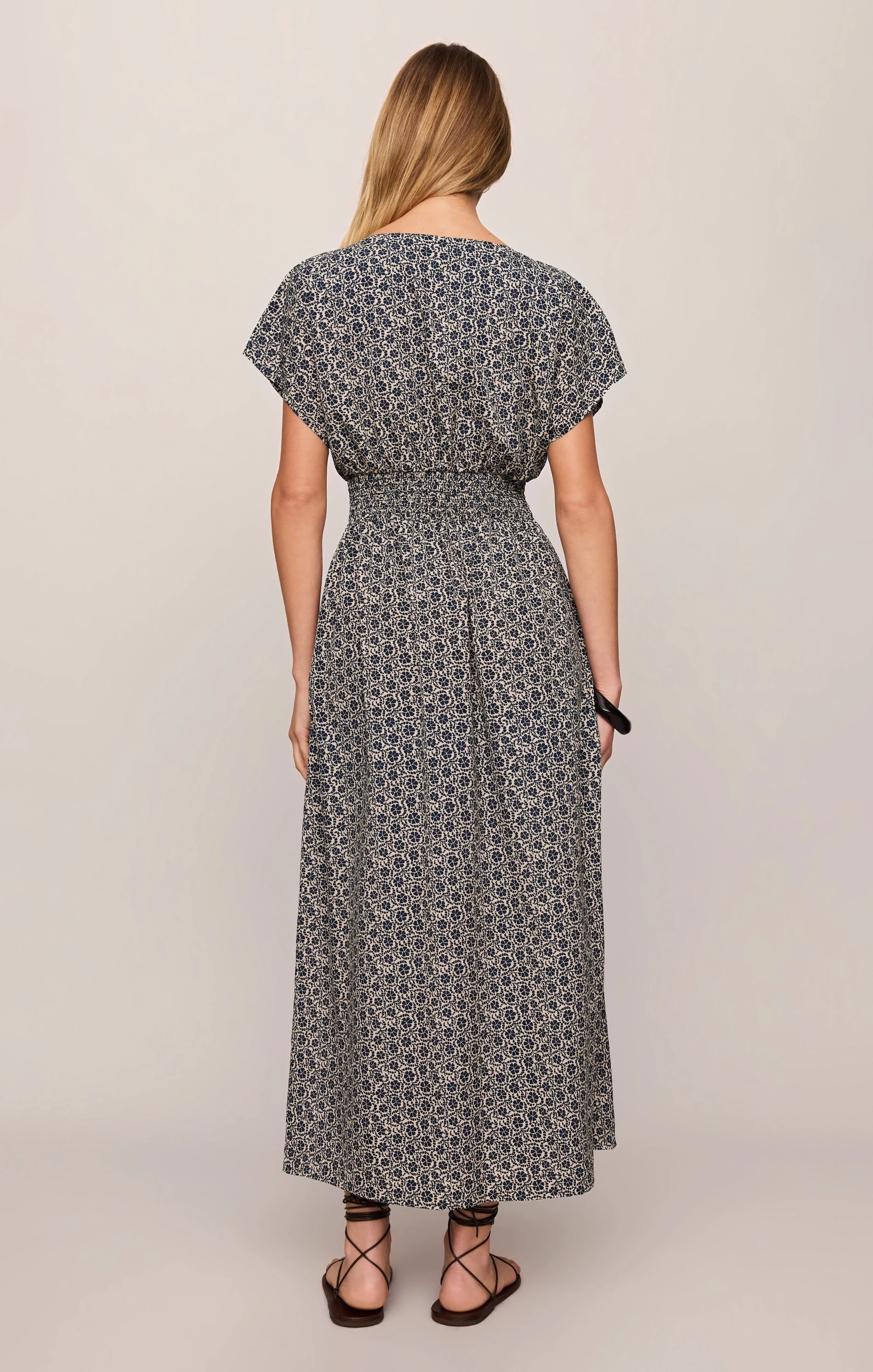 Z Supply Sanna Floral Midi Dress in Eclipse