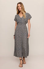 Z Supply Sanna Floral Midi Dress in Eclipse