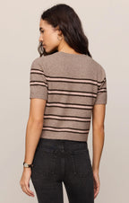 Z Supply Gatewood Stripe Sweater in Ash