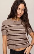Z Supply Gatewood Stripe Sweater in Ash