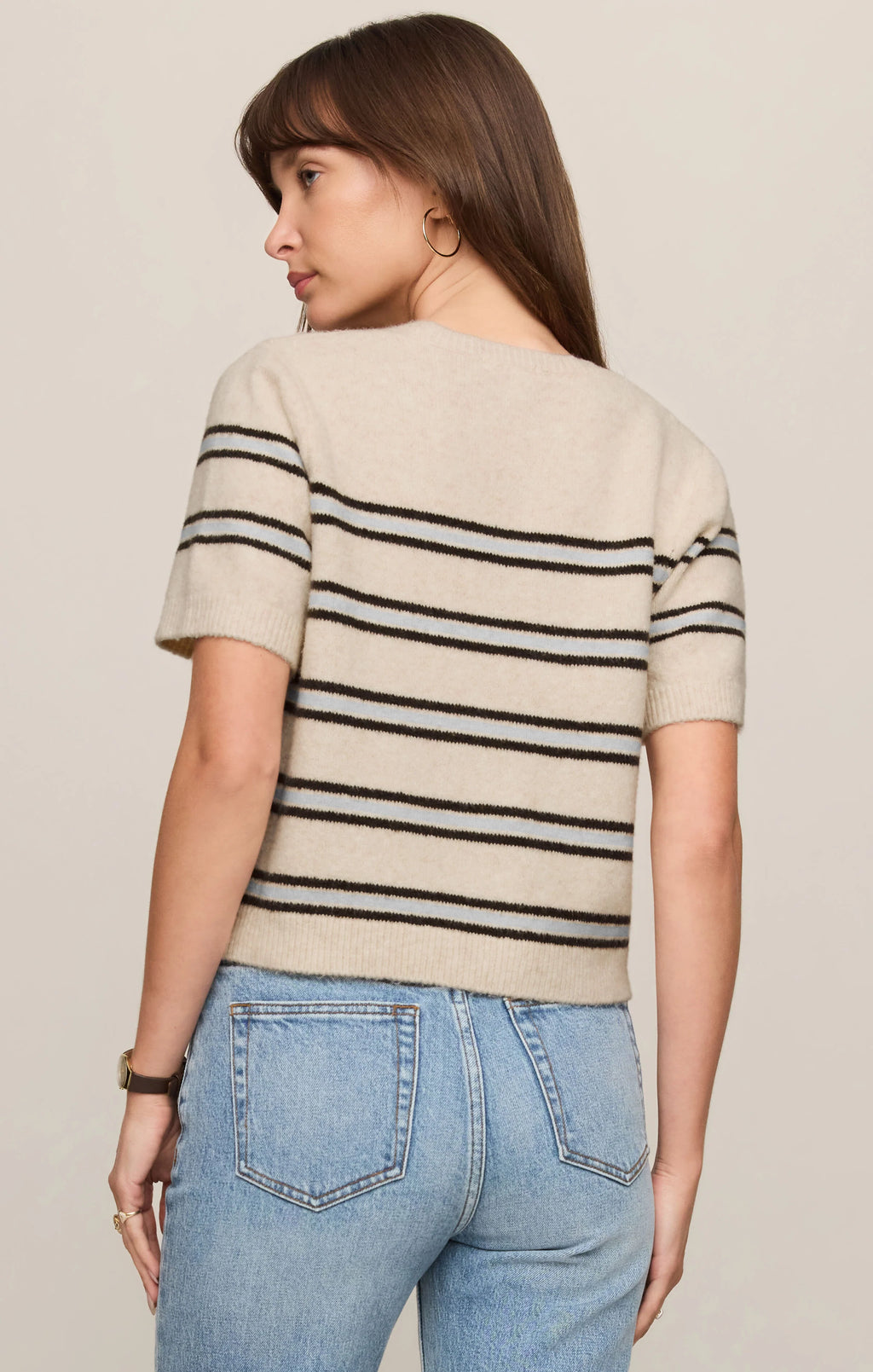Z Supply Gatewood Stripe Sweater in Oatmeal