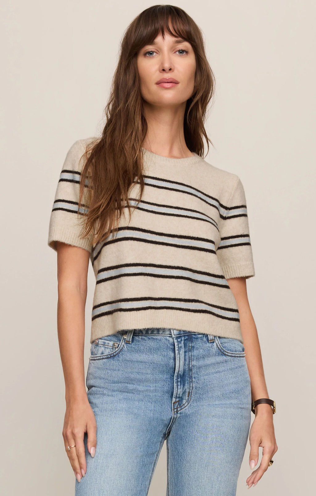 Z Supply Gatewood Stripe Sweater in Oatmeal