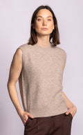 Pink Martini Clarissa Sweater Vest in Beige