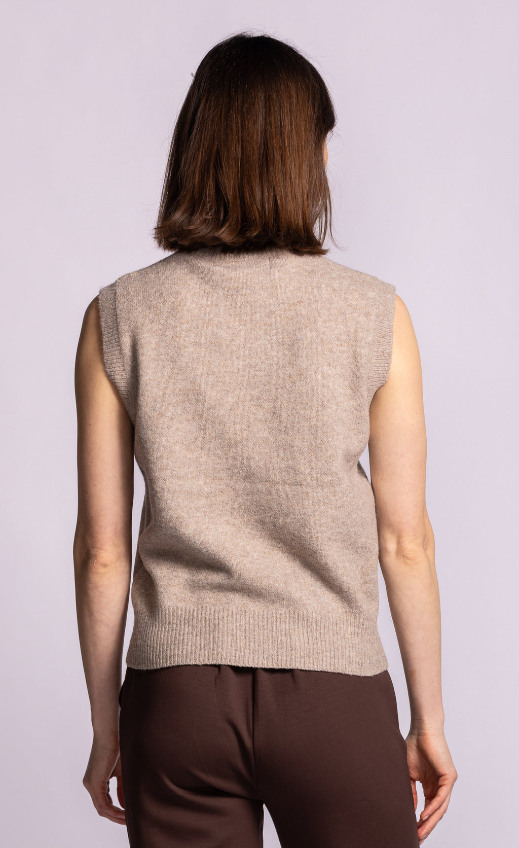 Pink Martini Clarissa Sweater Vest in Beige