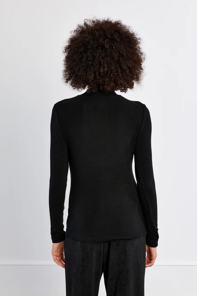 Molly Bracken Long Sleeve Top In Noir