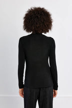 Molly Bracken Long Sleeve Top In Noir