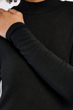 Molly Bracken Long Sleeve Top In Noir